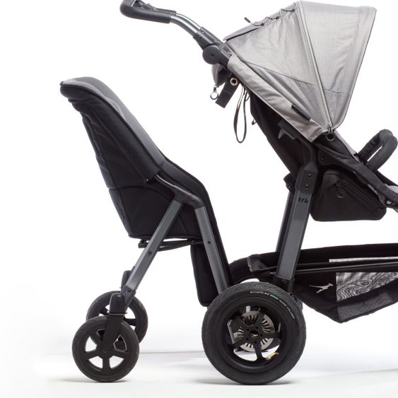 TFK Zweitsitz & Geschwistersitz Shuttle 2 für Mono / Joggster / Twin - Black Grey