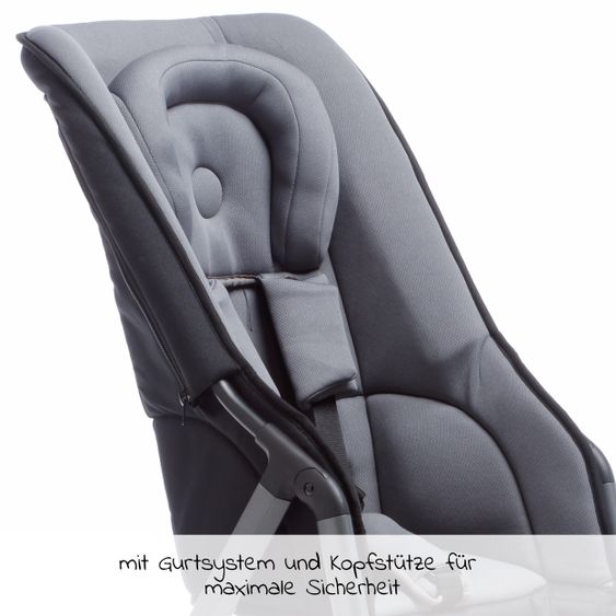 TFK Zweitsitz & Geschwistersitz Shuttle 2 für Mono / Joggster / Twin - Black Grey