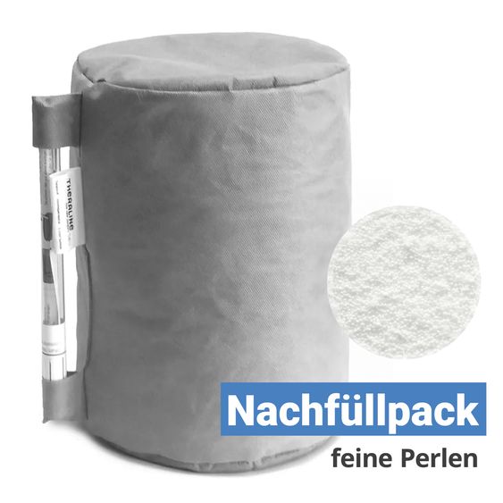 Theraline 4-tlg. Stillkissen Sparset Das Original 190 cm inkl. 2 Bezügen + feine Perlen-Nachfüllpack 9,5 l - Leaves & Pusteblume