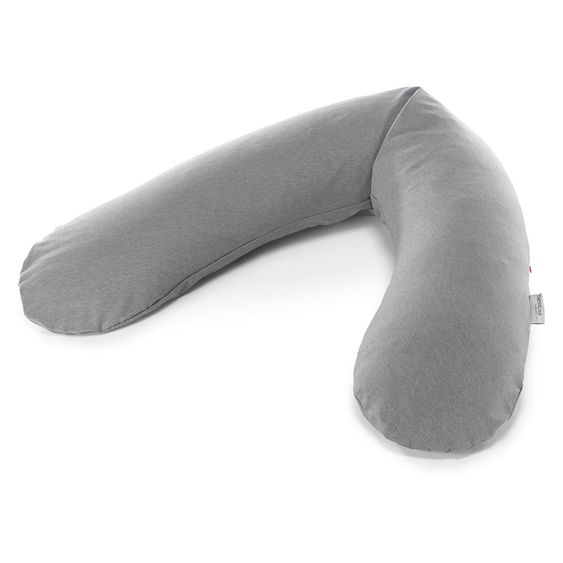 Theraline Bezug für Stillkissen Das Original 190 cm - Melange Jersey - mittelgrau