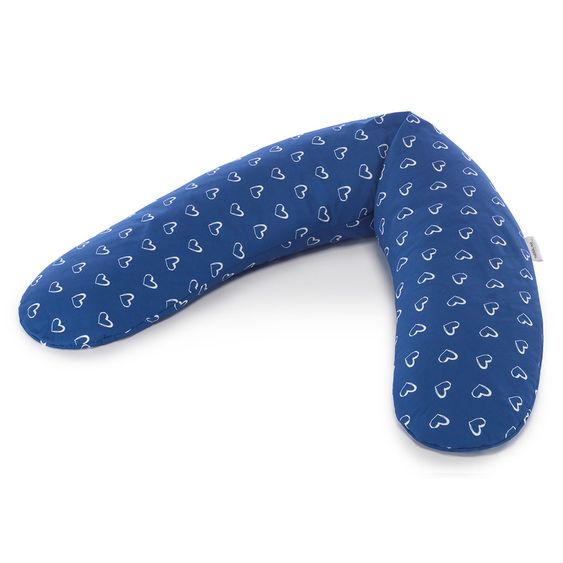 Theraline Bezug für Stillkissen Komfort 180 cm - Herzen - blau