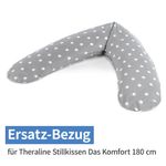 Replacement cover for nursing pillow Das Komfort 180 cm - Big Stars - Grey