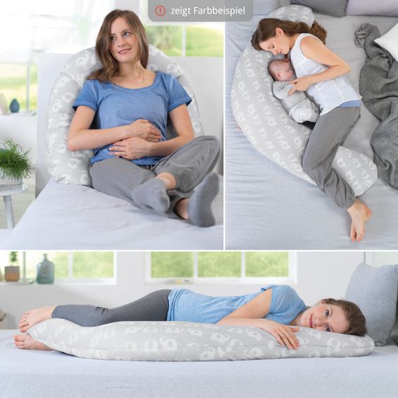 Theraline Ersatzbezug für Stillkissen Das Komfort 180 cm - Blümchen - Gelb