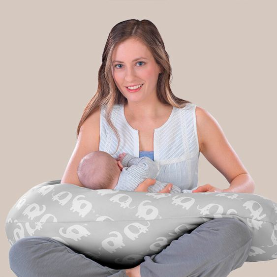 Theraline Ersatzbezug für Stillkissen Das Komfort 180 cm - Elefantenherde