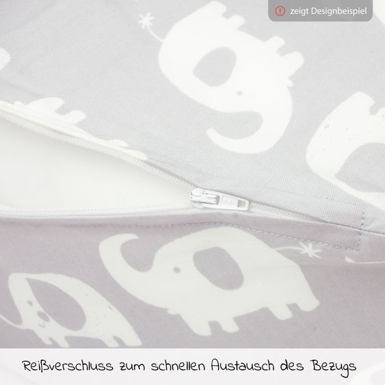 Theraline Ersatzbezug für Stillkissen Das Komfort 180 cm - Vöglein - Rosè