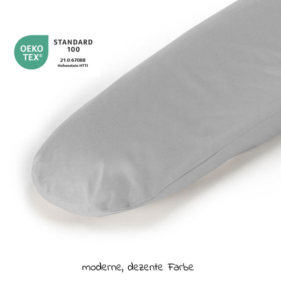 Theraline Coperta di ricambio per il cuscino per allattamento The Comfort - Jersey 180 cm - Grigio