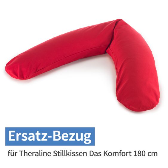 Theraline Ersatzbezug für Stillkissen Das Komfort - Jersey 180 cm - Rot