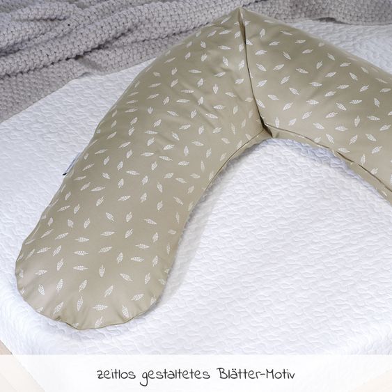 Theraline Ersatzbezug für Stillkissen Das Original 190 cm - Blättertanz - Taupe