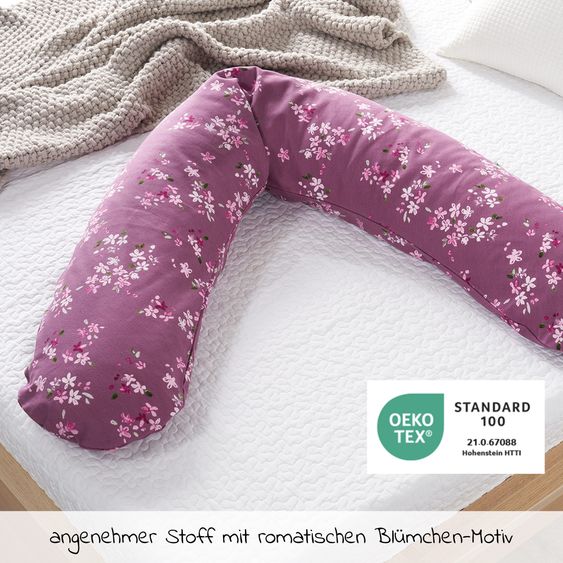 Theraline Replacement cover for nursing pillow The Original 190 cm - Flower dream