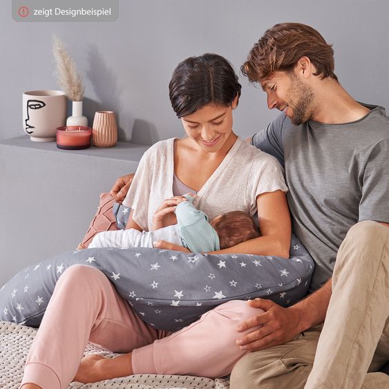 Theraline Replacement cover for nursing pillow Das Original 190 cm - Blümlein - Blue