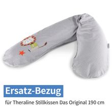 Ersatzbezug für Stillkissen Das Original 190 cm - Knister Löwe - Punkte Grau