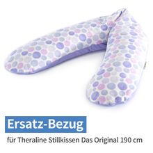 Ersatzbezug für Stillkissen Das Original 190 cm - Waterdots - Lila