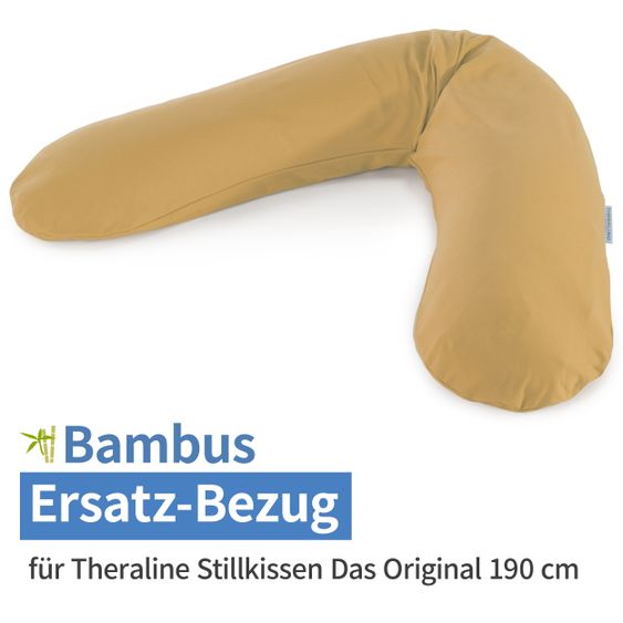 Theraline Ersatzbezug für Stillkissen Das Original - Bamboo 190 cm - Bernstein