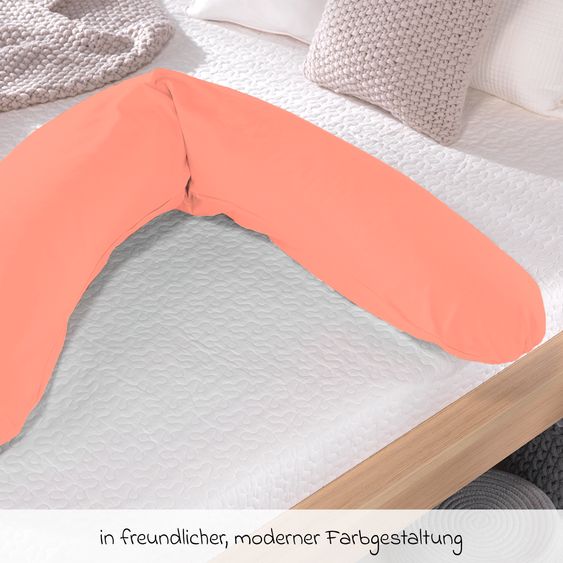 Theraline Replacement cover for nursing pillow The Original - Bamboo 190 cm - Coral