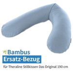 Ersatzbezug für Stillkissen Das Original - Bamboo 190 cm - Melange Blau-Grau