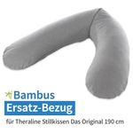 Ersatzbezug für Stillkissen Das Original - Bamboo 190 cm - Melange Mittelgrau