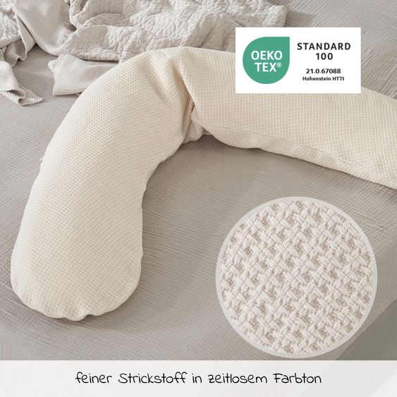 Theraline Replacement cover for nursing pillow The Original - fine knit 190 cm - cream