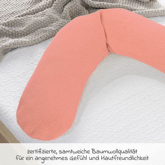 Theraline Ersatzbezug für Stillkissen Das Original - Feinstrick 190 cm - Pfirsichrosa