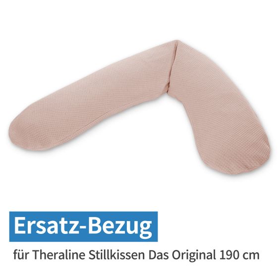 Theraline Ersatzbezug für Stillkissen Das Original - Feinstrick 190 cm - Puderrosa