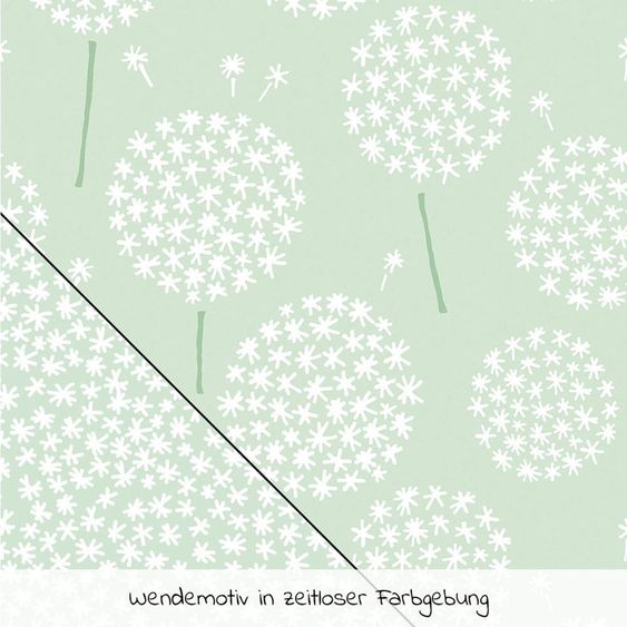 Theraline Replacement cover for nursing pillow The Yinnie 135 cm - dandelion - pale green