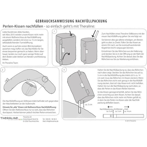 Theraline Nachfüllpack Mikroperlen 9,5 l - mit Röhrchen