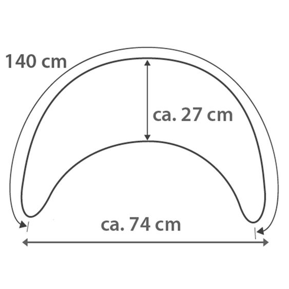 Theraline Plüschmond Stillkissen - Eisblau