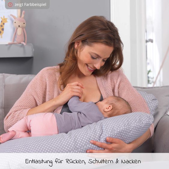 Theraline Sleep and nursing pillow my7 - incl. cover jersey 80 x 150 cm - cloud white