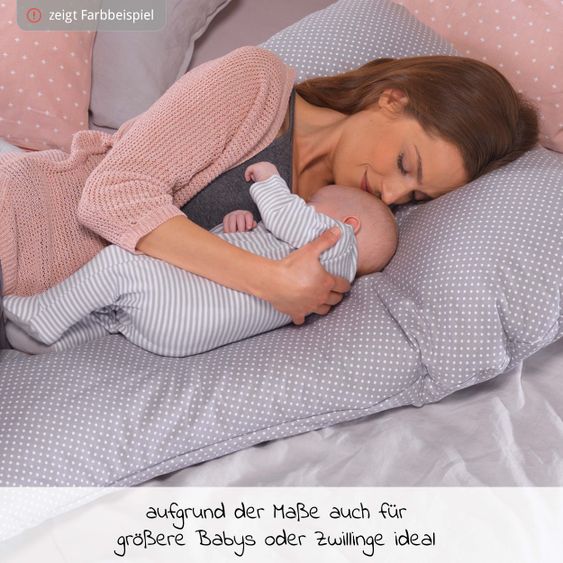 Theraline Sleep and nursing pillow my7 - incl. cover jersey 80 x 150 cm - cloud white