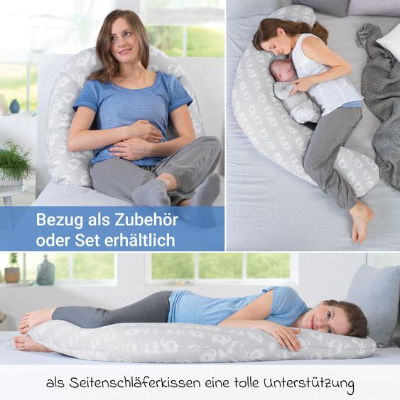 Theraline Stillkissen Das Komfort - feiner Perlen-Füllung 180 cm - ohne Bezug