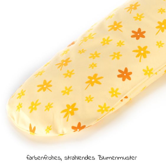 Theraline Nursing pillow The Comfort with micro beads filling incl. cover 180 cm - Floral - Yellow