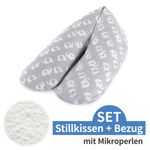 Stillkissen Das Komfort mit Mikroperlen-Füllung inkl. Bezug 180 cm - Elefantenherde