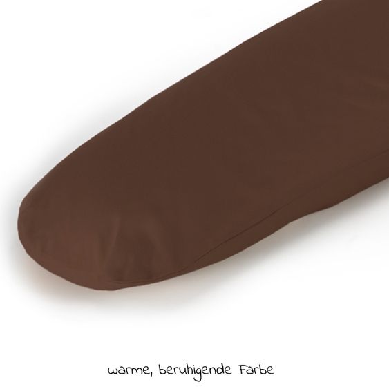 Theraline Stillkissen Das Komfort mit Mikroperlen-Füllung inkl. Bezug Jersey 180 cm - Dunkelbraun