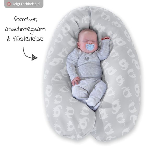 Theraline Stillkissen Das Komfort mit Mikroperlen-Füllung inkl. Bezug Jersey 180 cm - Dunkelbraun