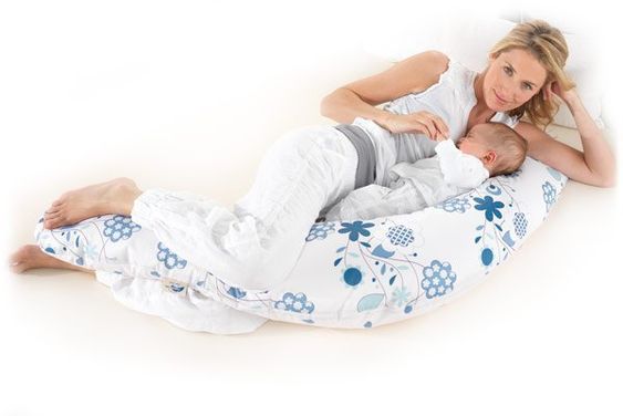 Theraline Nursing pillow The original 190 cm - Flower tendril white