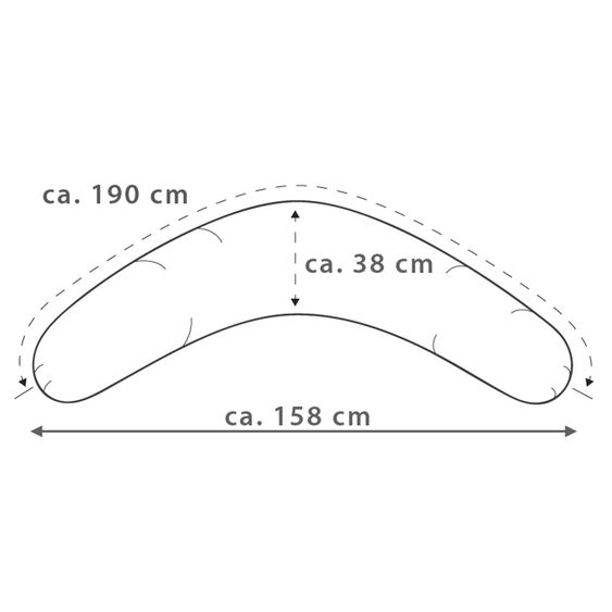 Theraline Stillkissen Das Original 190 cm - Hooks - black&white