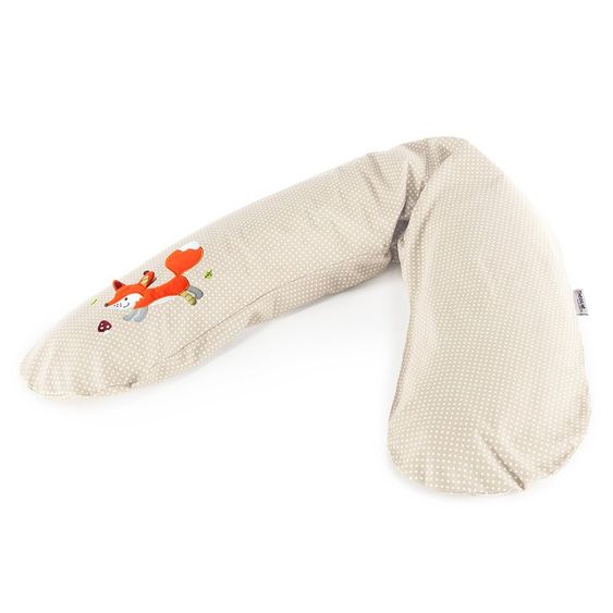 Theraline Stillkissen Das Original 190 cm - Knistertier Fuchs - Punkte Beige