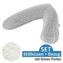 Stillkissen Das Original 190 cm - Leaves - Grau
