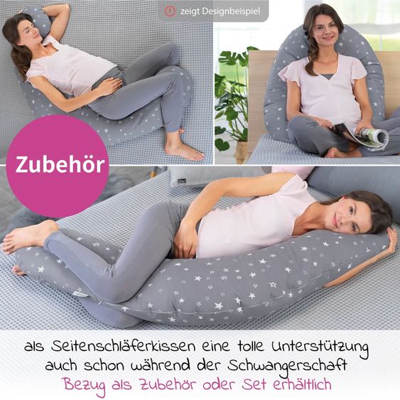 Theraline Cuscino per allattamento The Original - imbottitura in microperle 190 cm - senza fodera