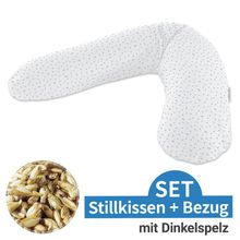 Cuscino per l'allattamento The Original con imbottitura in farro e fodera 190 cm - Blümlein - Blu