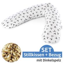 Stillkissen Das Original mit Dinkelspelz-Füllung inkl. Bezug 190 cm - Hooks - Black & White