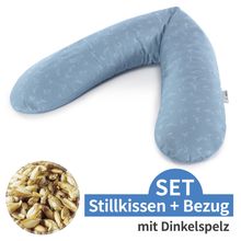 Cuscino per l'allattamento L'Originale con imbottitura di farro incl. fodera 190 cm - Colibrì