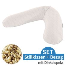 Cuscino per l'allattamento The Original con imbottitura in farro e fodera 190 cm - croce piccola