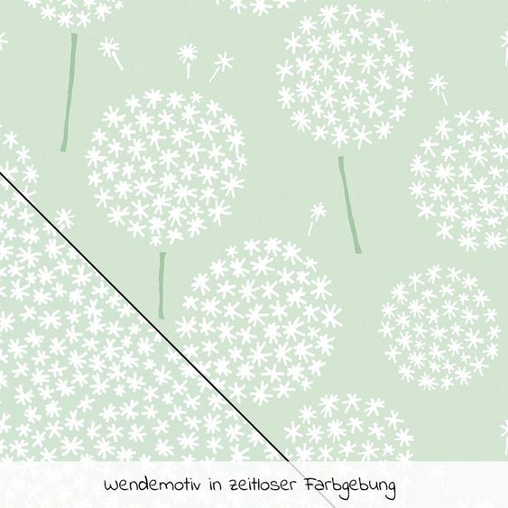 Theraline Cuscino per l'allattamento L'Originale con imbottitura in farro inclusa fodera 190 cm - Dandelion - Verde pallido