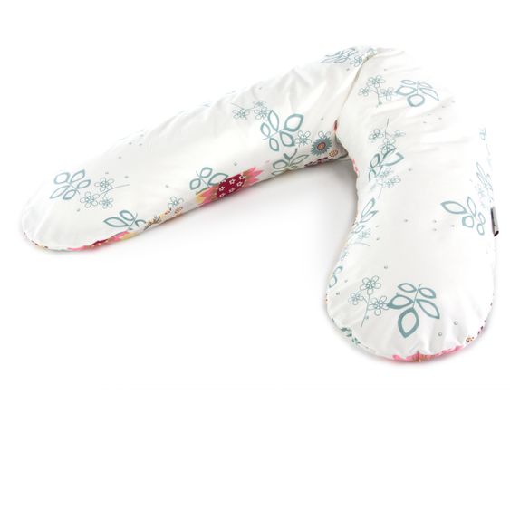 Theraline Nursing pillow The Original with spelt husk filling incl. cover 190 cm - summer flowers