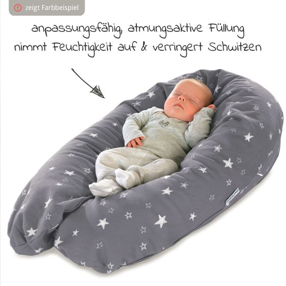 Theraline Stillkissen Das Original mit Dinkelspelz-Füllung inkl. Bezug Bamboo 190 cm - Cappuccino