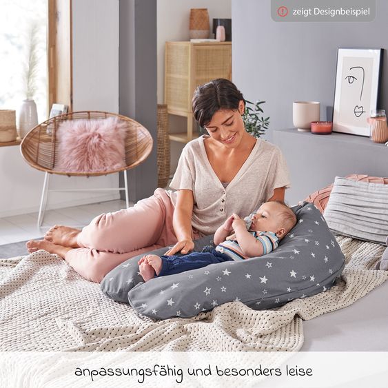 Theraline Stillkissen Das Original mit Dinkelspelz-Füllung inkl. Bezug Feinstrick 190 cm - Pfirsichrosa