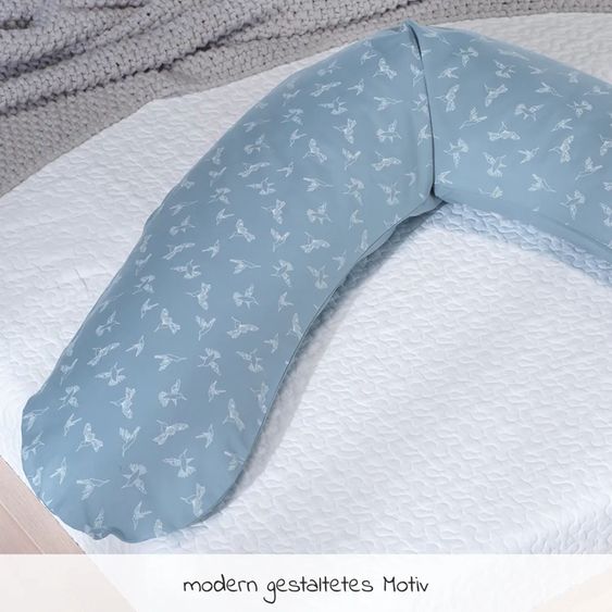 Theraline Cuscino per l'allattamento The Original con imbottitura in microperle e fodera 190 cm - Colibrì