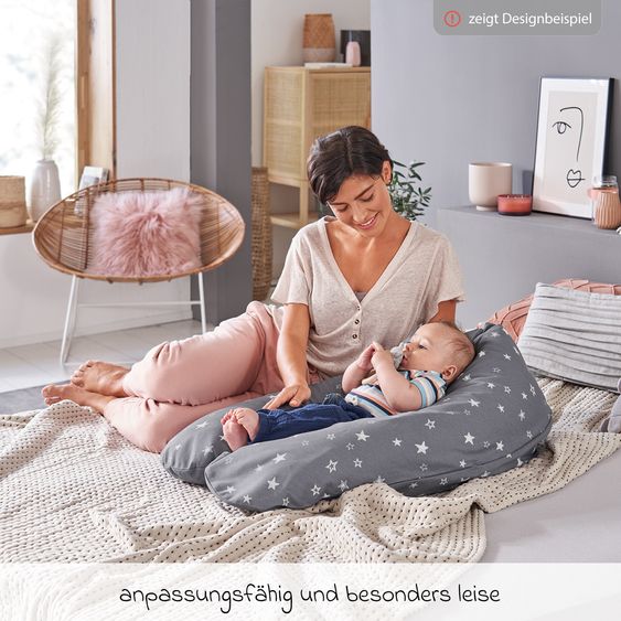 Theraline Stillkissen Das Original mit Mikroperlen-Füllung inkl. Bezug 190 cm - Kreuzchen