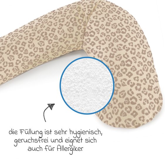 Theraline Stillkissen Das Original mit Mikroperlen-Füllung inkl. Bezug 190 cm - Leo