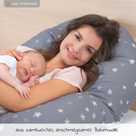 Theraline Nursing pillow The Original with micro bead filling incl. cover 190 cm - dandelion - pale green